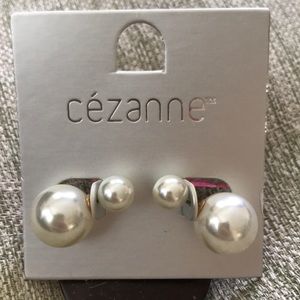 Cezanne Double Faux Pearl Earrings